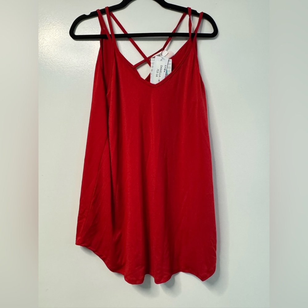 Lularoe Daniella - Red Strappy Women's Top